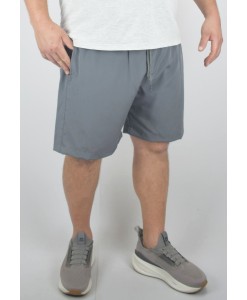 Short Bermuda Tactel Elastano Extra Grande Plus size Grafite